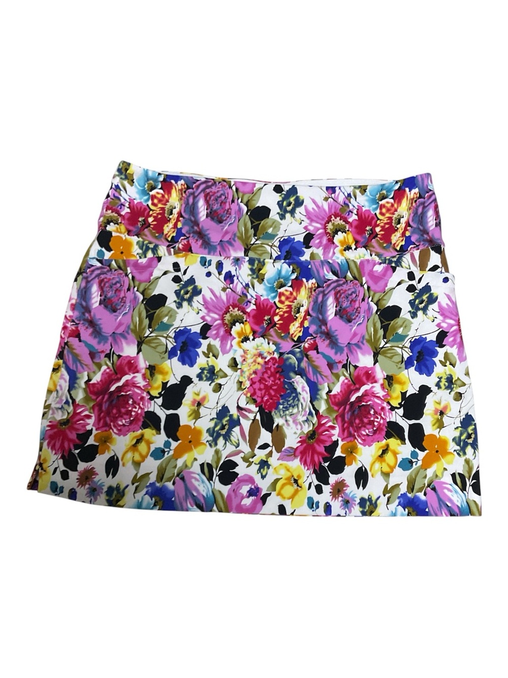 S.C. & CO. Vibrant Floral High Waisted Skort with Pockets XL/ XG